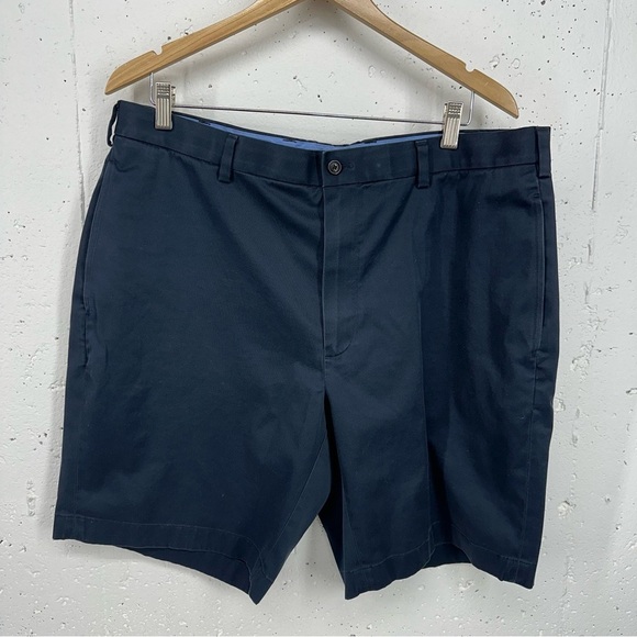 Brooks Brothers Men’s 38 Navy Light Weight Advantage Chino Flat Front Shorts - Picture 1 of 11